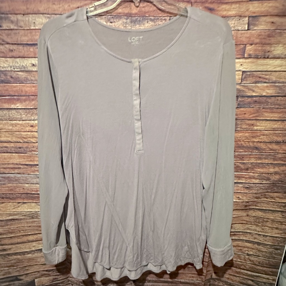 Loft Outlet Sheer Long Sleeve Blouse